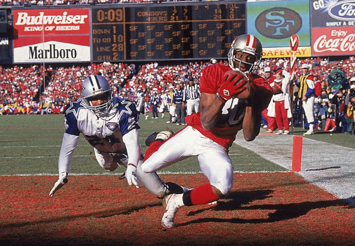 Jerry Rice, 49ers vs. Cowboys, NFC title game, January 1995.